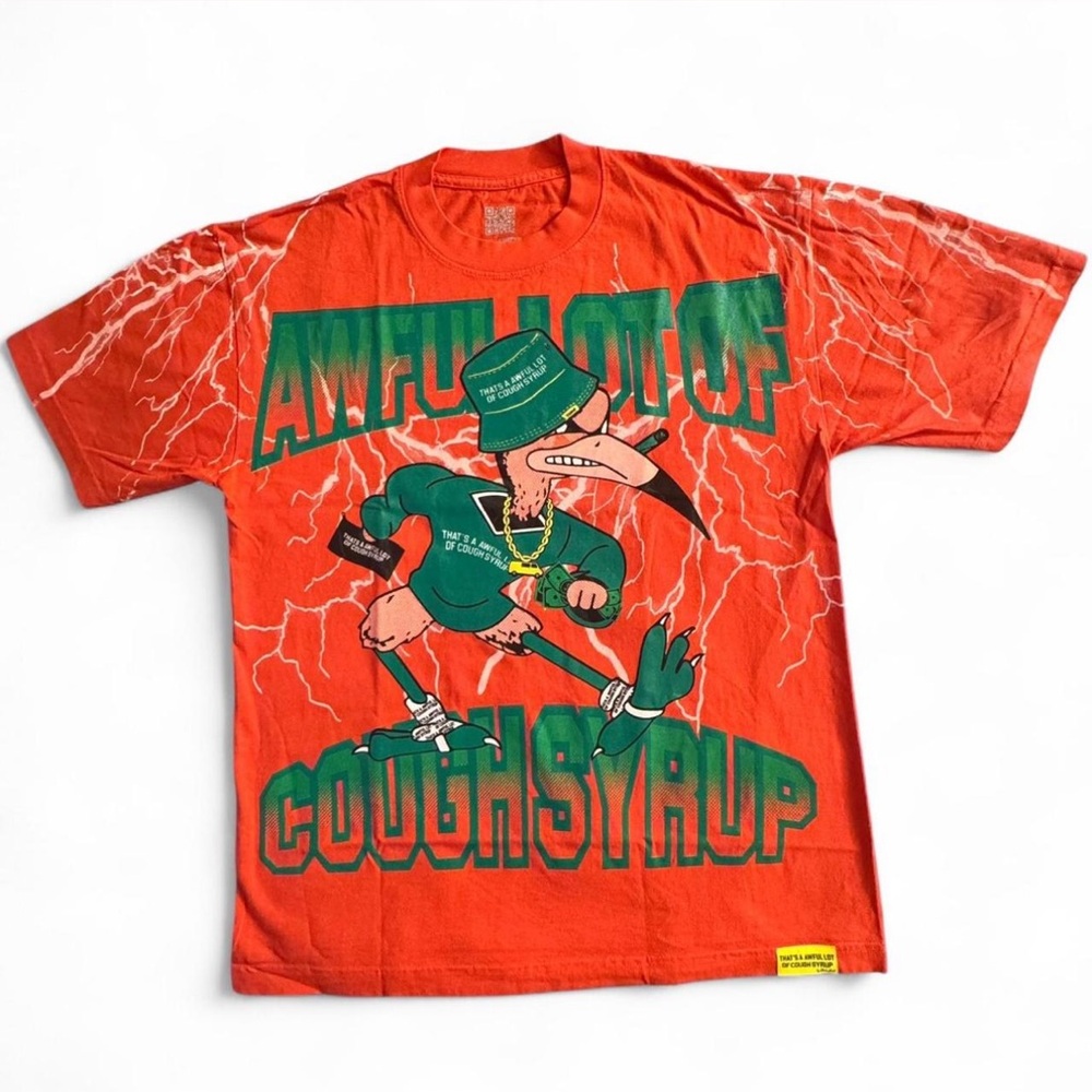 Thats A Awful Lot Of Cough Syrup Webster Flamingo Tee Brand New Without Tags